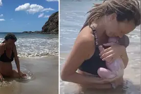 太猛了！37岁六胎妈妈自己海中分娩，生完开车回家睡觉图片