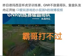 没了Uzi是真不行！“GNR训练赛内讧，姿态怒怼三个队友操作问题”图片