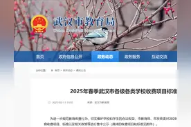 武汉市教育局公布最新收费标准图片