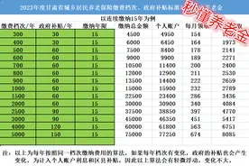 2023年甘肃城乡居民养老保险缴费档次，补贴标准，待遇领取标准图片