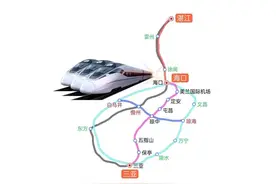 海南省规划中两条城际铁路以及田字形高铁的线路走向图片