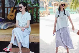 大S看似少女的秘密：身穿条纹设计服装，引领时尚图片