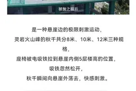 景区高空秋千项目故障致游客受伤，当地：伤者腿部骨折，已完成手术图片
