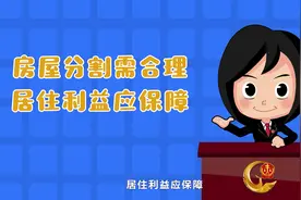 “为群众办实事示范法院”创建活动丨普法动画之房屋分割需合理 居住利益应保障图片