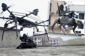 中国利用无人机空投武装机器狗！美媒：这种战术将导致可怕的结果图片