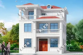 10米宽建别墅真不难，二或三开间都能驾驭，分享3栋案例给各位图片