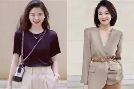 女人过了30岁无需扮嫩，一条“直筒裤”就能塑造气场，优雅又知性图片