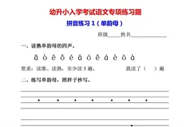 幼小衔接语文专项练习题图片