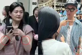 大S一脸疲态现身韩国街头，疑似又添新纹身，手腕处多了三条线图片