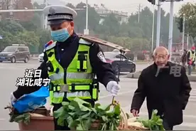 那最美的一挑 这位咸安交警温暖了一座城图片