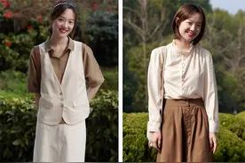 为什么劝40岁女人多穿“杏色”？看这个博主的打扮就知道：太高级图片