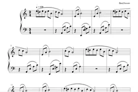 献给爱丽丝，钢琴谱简单版，贝多芬，曲谱分享图片