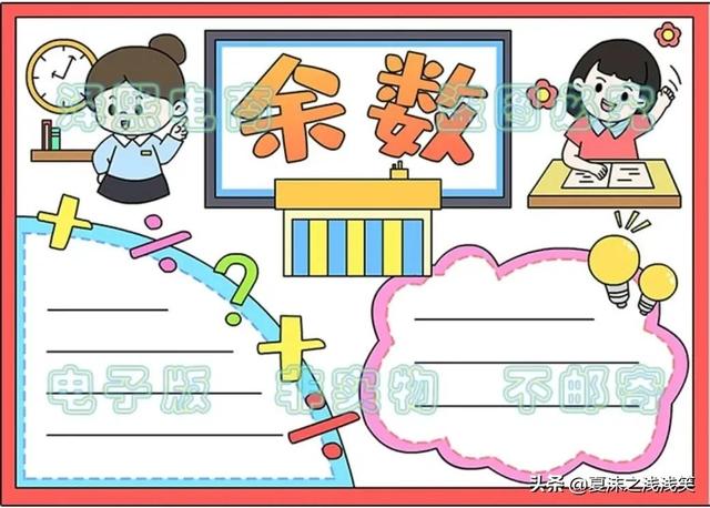 小学生数学常用手抄报200张