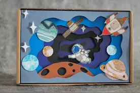 我嘉手工课|和孩子一起制作“宇航员漫游太空”图片