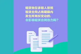 《学法典读案例答问题》——租赁物在承租人按照租赁合同占有期限内发生所有权变动，会影响租赁合同效力吗？图片