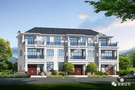 每户两间的三拼联排别墅，三兄弟一起建房，这样做气势十足图片