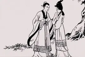 民间故事：老妇上门借米，见女子来历不明，她赶紧将男主拉到屋外图片