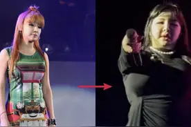 因为身体原因，她把自己吃得“胖”若两人图片