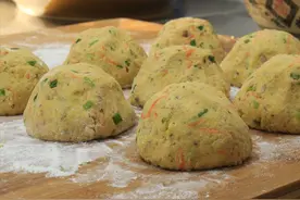 时蔬杂粮窝窝头，2种青菜3种杂粮，美味低卡、平稳血糖，真香图片