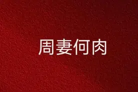 一天一成语:周妻何肉图片