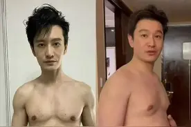 47岁黄晓明晒健身照，成功减重50斤练出8块腹肌，胸下肋骨好抢镜图片
