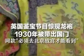 英国鉴宝节目惊现龙袍 1930年被带出国门 同款“必须去北京故宫才能看到”图片