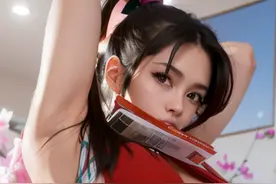 格斗游戏女战士令人垂怜的战败特写，每次都忍不住按下暂停键图片