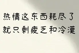 抖音很火的句子｜热情这东西耗尽了，就只剩疲乏和冷漠图片