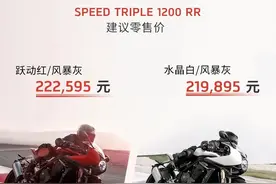 219895元起！2022款凯旋 Speed Triple 1200 RR 正式上市图片