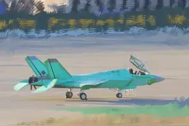 歼-35再曝新图，弹射牵引杆锯齿尾喷管清晰可见，体型比F-35更大图片