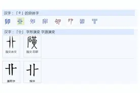 卝卄廾丌兀卅卌艸戼这几个字是什么字什么意思？图片