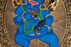 热贡唐卡的上色工艺图片