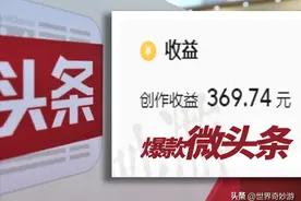这样写微头条，60个字收益369.74元图片