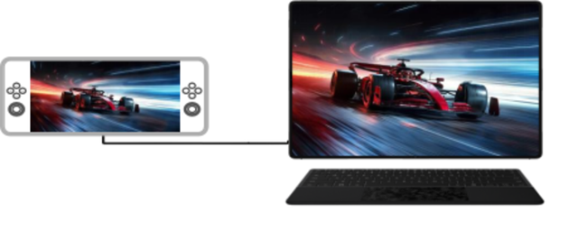 华为MateBook Fold搭配全功能USB-C转接线缆可用显示器模式
