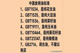一张图教你买食用油。这个标准一定要知道图片