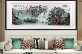 “客厅见山水，儿孙一直富”，家里挂画该怎么选呢？图片