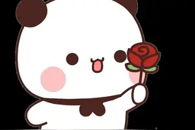 动态表情包：送你一朵小红花图片