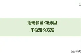 郑州旭瑞和昌车位定价方案图片