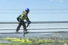 【辛苦了！#电力工人的空中午餐#】图片