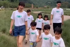 80后妈妈结婚12年生6个孩子，每天忙得焦头烂额，坦言生活很幸福图片