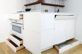 橱柜别再"封板"，懂得人都这么装，实用性翻倍，这0.5㎡也不浪费图片