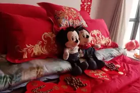 结婚铺床祝福语#新婚愉快图片