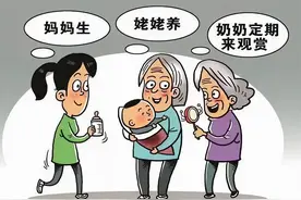 中国式养娃焦虑：妈妈生姥姥养，爷爷奶奶来观赏图片