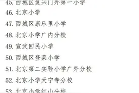 西城区2023年中小学名单、学区划片公布图片