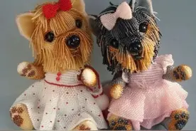 还在用线钩小动物？不如加珠子结合来钩，每一个都栩栩如生图片