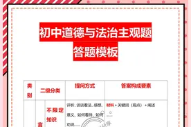 我带100人只教初中道德与法治主观题答题公式23组，学生个个满分图片