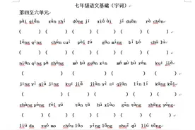 七年级语文基础（字词）图片