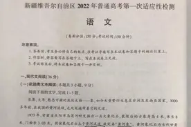 新疆2022届高三一模语文试卷图片
