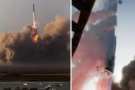 33台发动机一起喷火，混凝土塔台被吹碎，7500吨推力的火箭太可怕图片