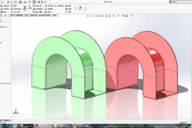 用SolidWorks画一个半圆钣金槽零件图片